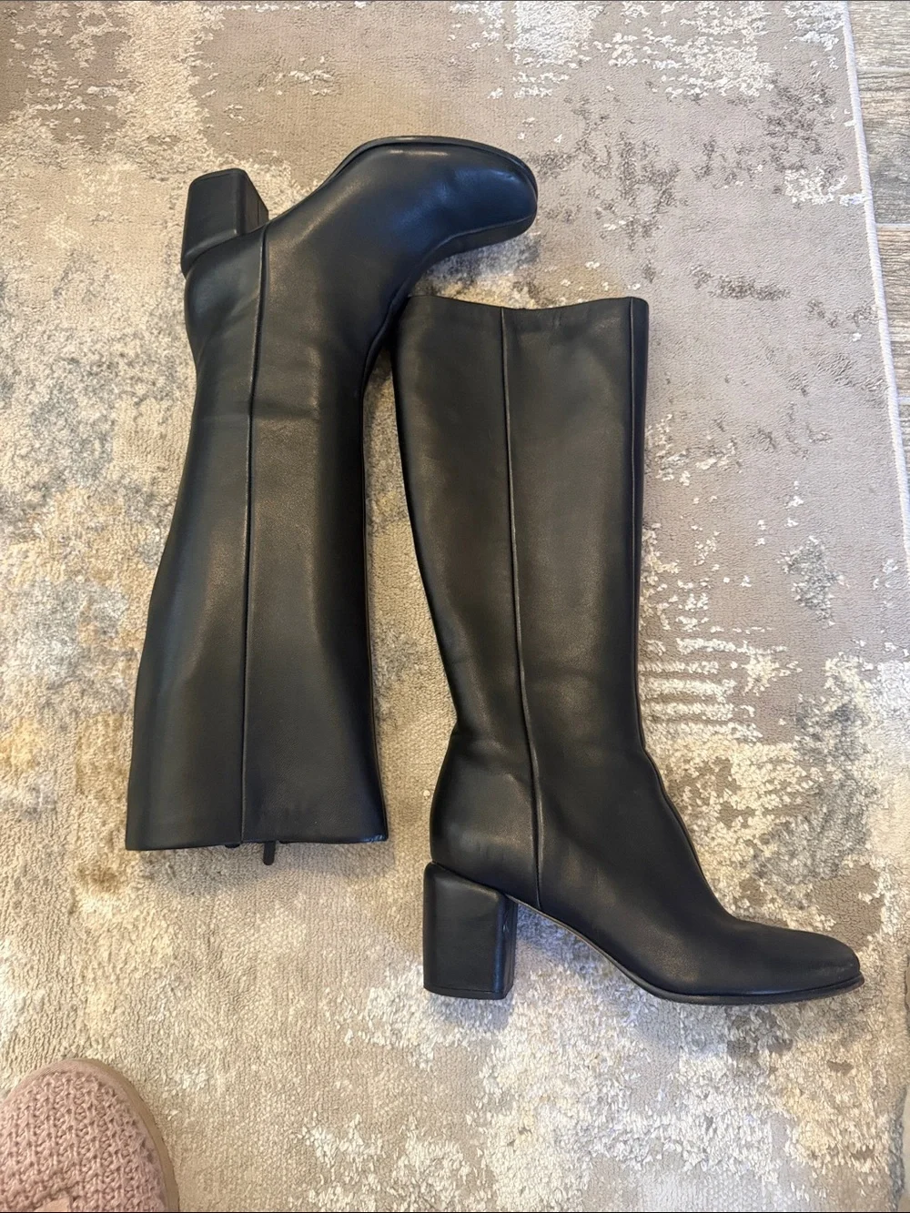 Vince Black Over-the-Knee Straight lined Shaft Boots